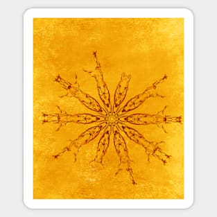 Smoke flowers on yellow texture Sticker